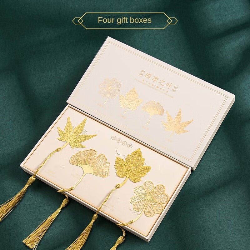Nature-Inspired Leaf Metal Bookmark – Perfect for Book Lovers