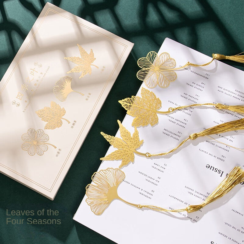 Nature-Inspired Leaf Metal Bookmark – Perfect for Book Lovers