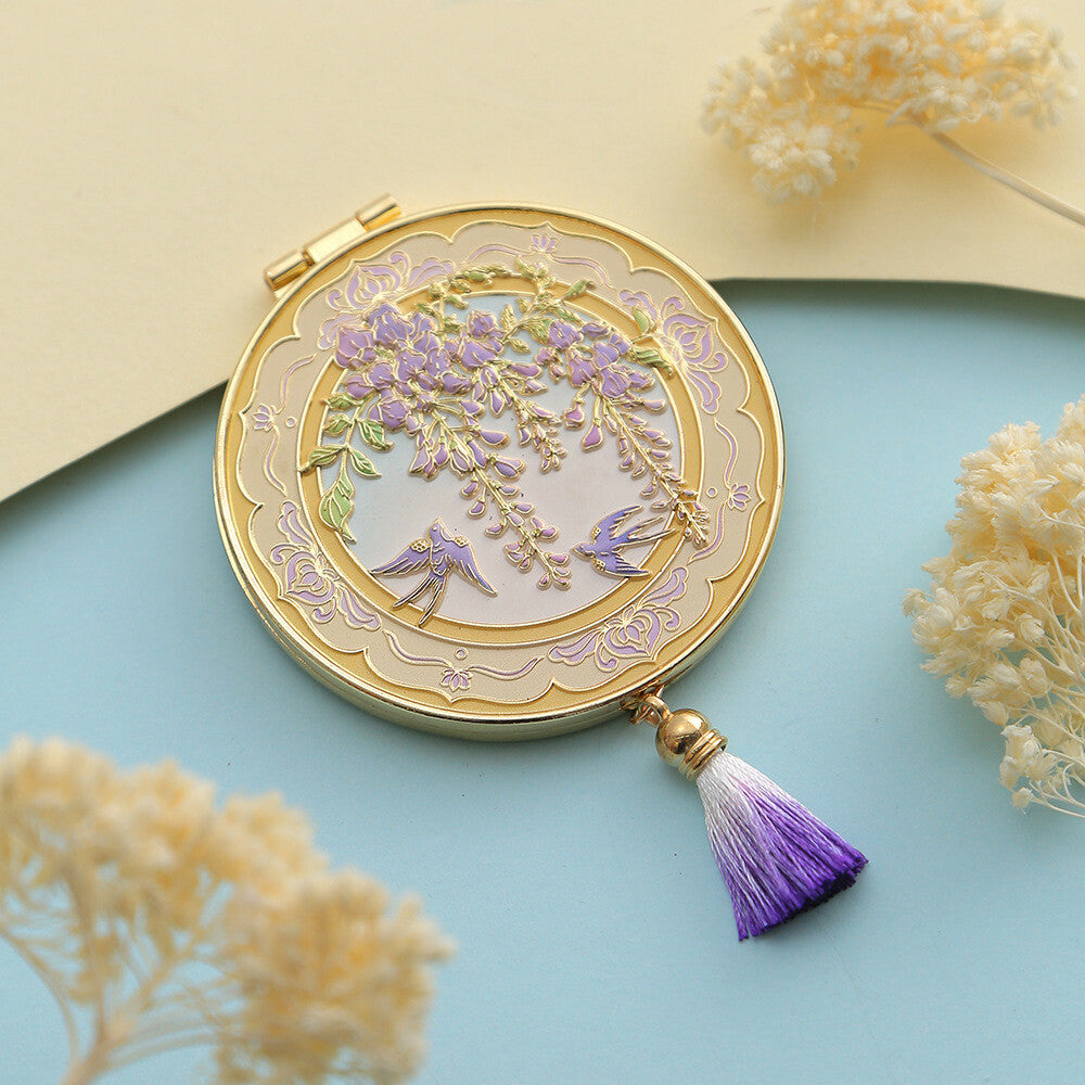 Chinese Style Carving Metal Makeup Mirror Tourist Souvenir Customization